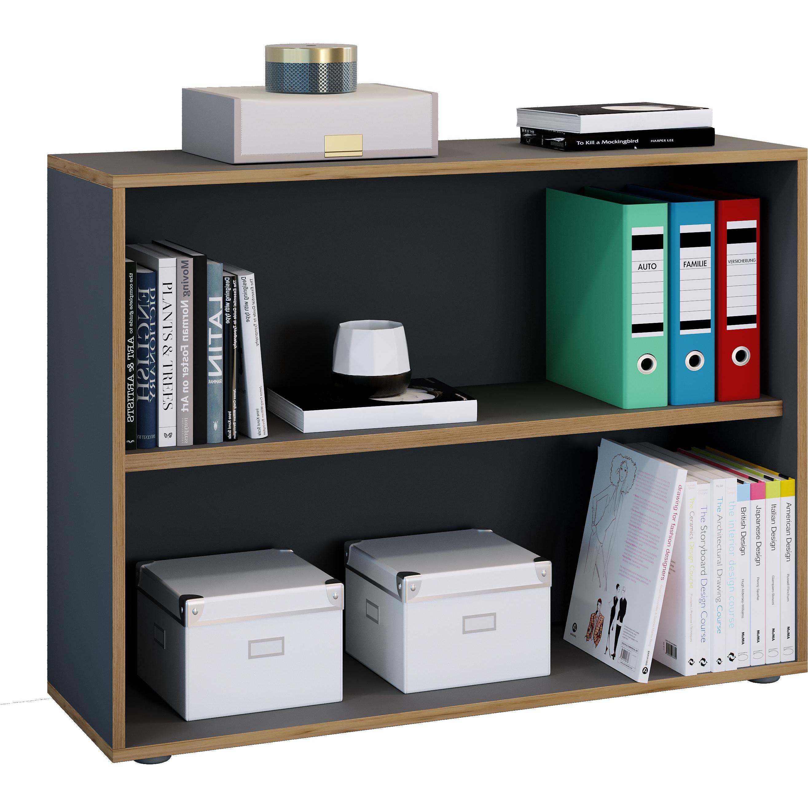 VCM, Aktenschrank, Regal Bücher Ordner Aktenregal Salia 2f
