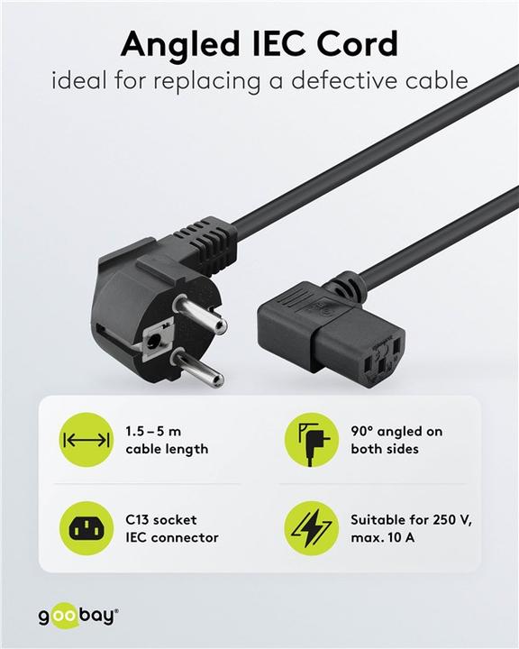 Actual product image Goobay power cable (1.50 m)