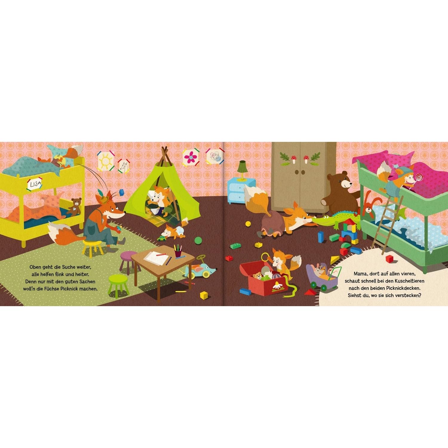 Thumbnail - Familie Fuchs sucht ihre Sachen, denn sie will heute Picknick machen, Kinderbücher von Lena Walde