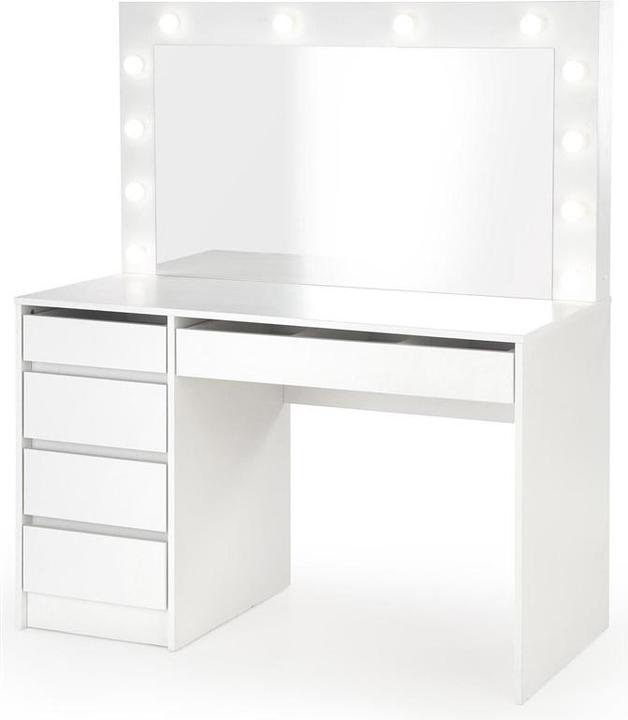 Image du produit Halmar Makeup table Hollywood XL, white, with mirror (120 x 55 x 140 cm)
