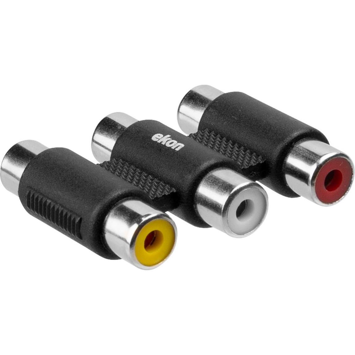 Ekon Cinch — 3x Cinch (RCA), Cavo video, Nero