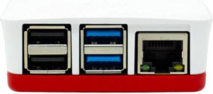 Image du produit Raspberry Pi Boîtier SBC Convient pour : (R) 4 B Rouge/Blanc