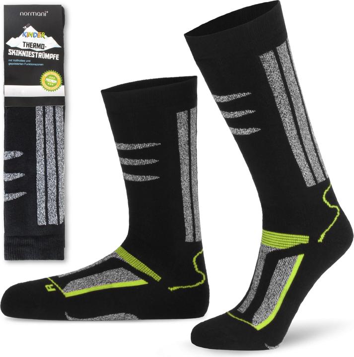 Image du produit Normani 3 paires de mi-bas thermiques Chaussettes de ski pour enfants (Lot de 3, 31 - 34)