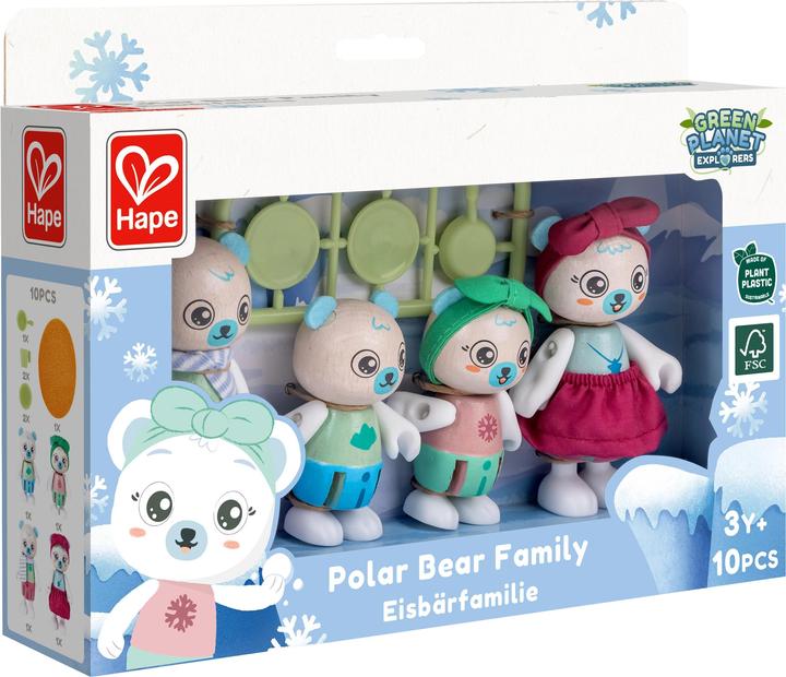 Actual product image Hape Polar bear family