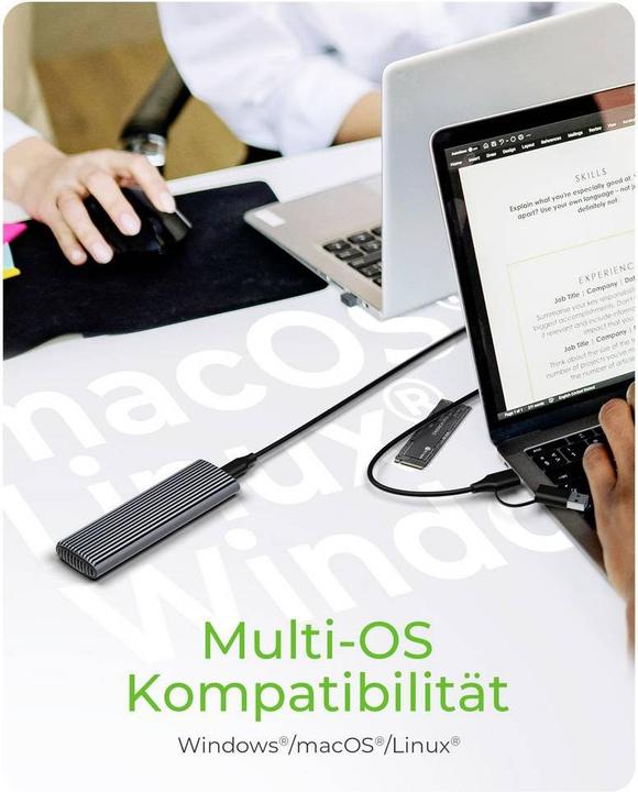 Image du produit Icy Box IB-1808MCT-CU31 (M.2 2280, M.2 2230, M.2 2260, M.2 2242)