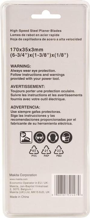 Produktbild Makita D-63666 Planing knife pair 170MM HSS 2pcs