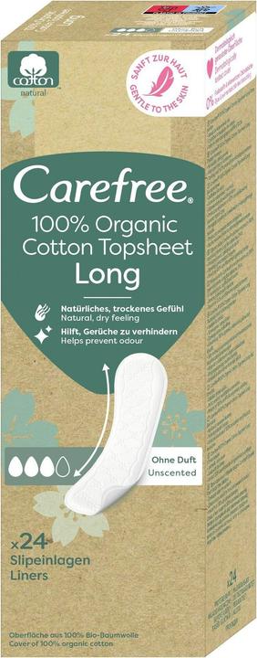 Carefree Organic Cotton Long - Panty liners - 24.0pcs (24x)