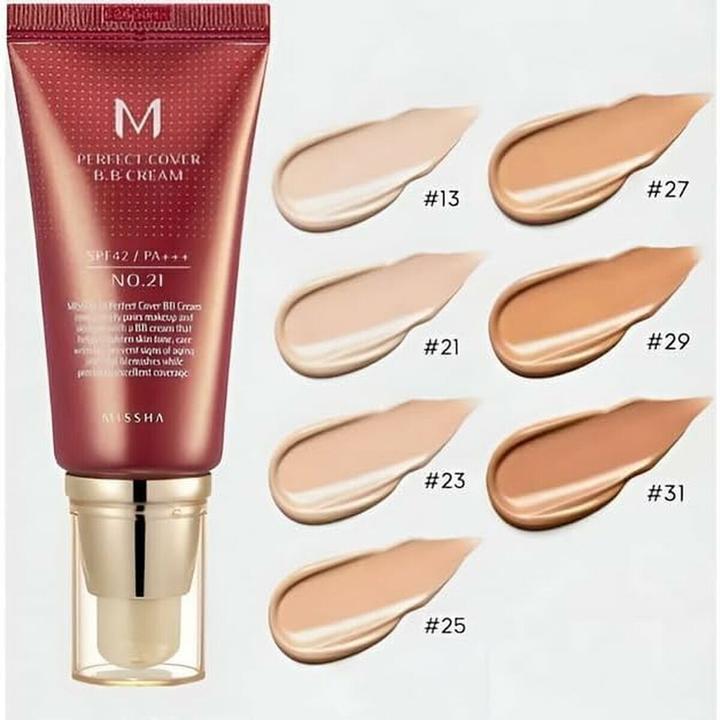 Produktbild Missha M Perfect Cover Bb Cream Spf42/Pa+++ Multifunctional Bb Cream 25 Warm Beige 50Ml (Beige, 50 ml)