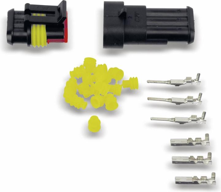 Wasserdichtes Steckverbinder-Set, 3-Polig, IP65