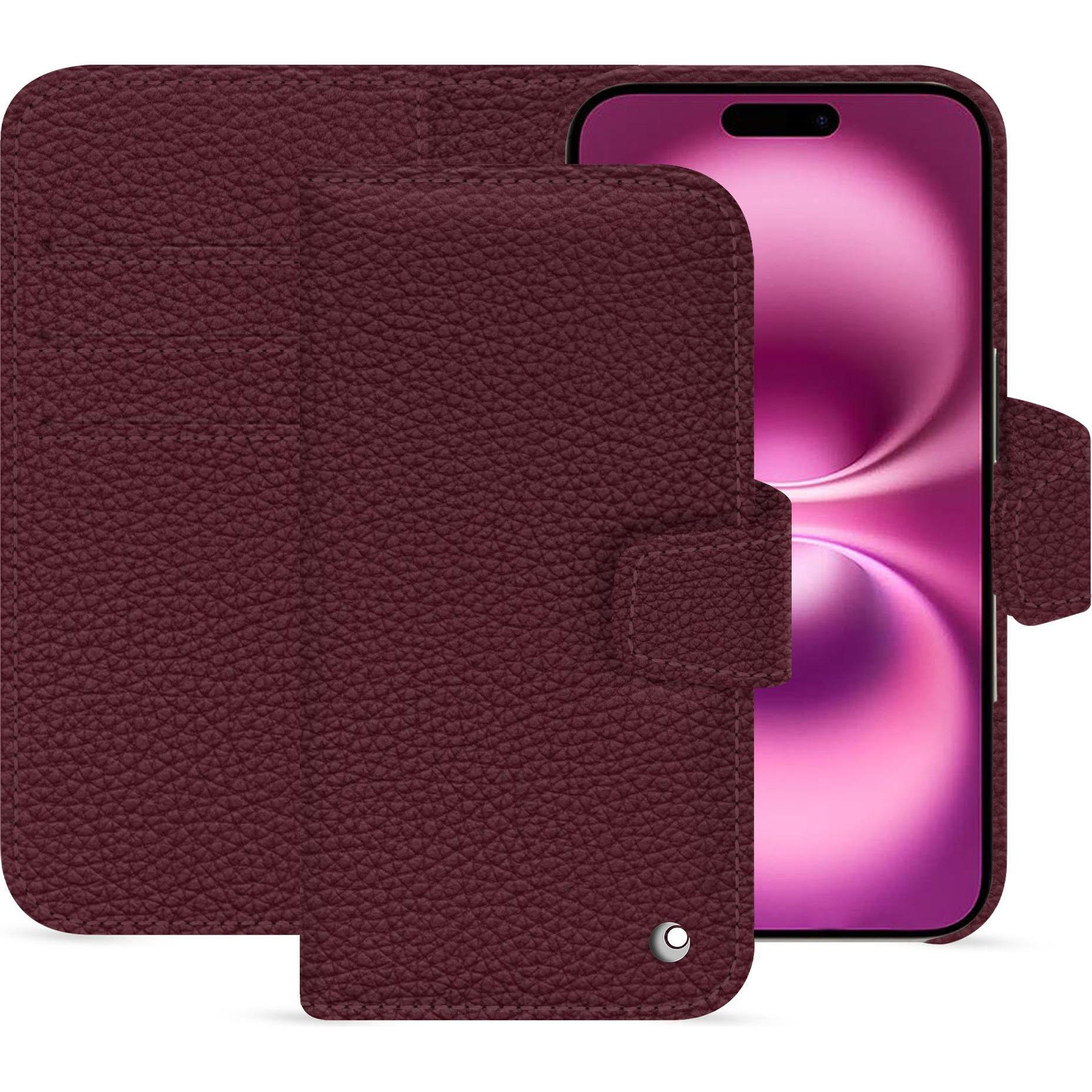Noreve Lederschutzhülle Apple iPhone 16 Plus (Apple iPhone 16 Plus), Smartphone Hülle, Violett