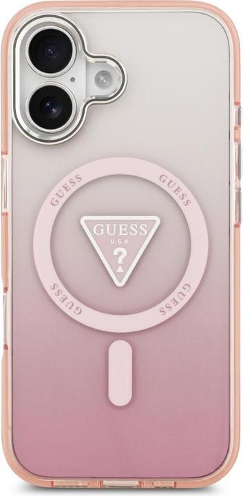 Immagine prodotto Guess Case Magsafe IML Gradient Case With Print Triangle Logo & Silver Metal Camera Buttons For iPho (Apple iPhone 17)