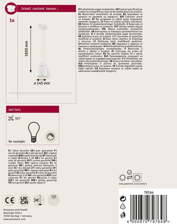 Immagine prodotto Paulmann Hilla Neordica (E27)