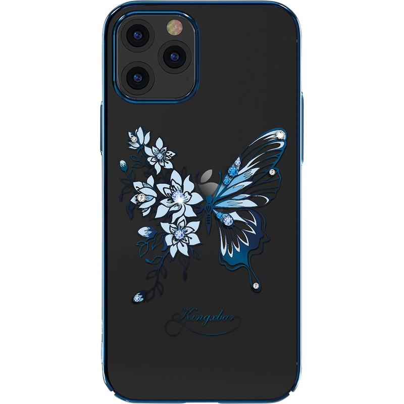 Kingxbar Butterfly Series (Apple iPhone 12 Pro Max), Smartphone Hülle, Blau, Transparent