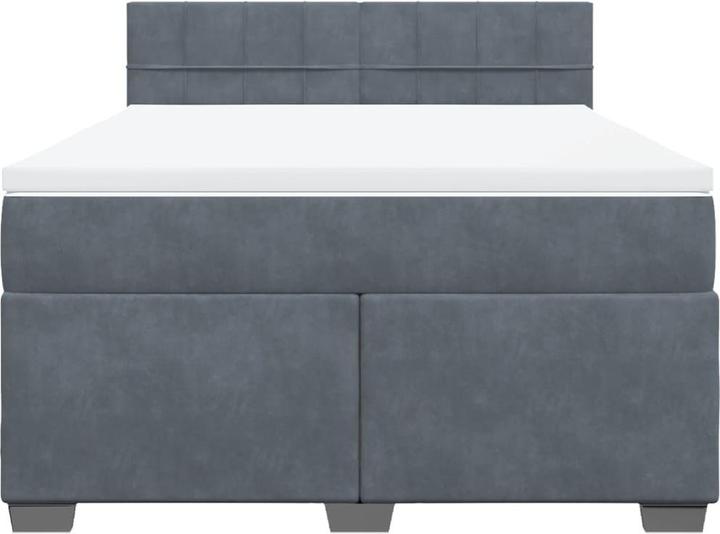 Actual product image vidaXL Bo x spring bed with mattress 160 x 200 cm velvet (160 x 200 cm)
