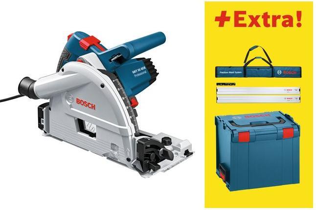Carrier bag, 1600 mm, Connecting element, Plastic case, 2 guide rails, Carbide circular saw blade