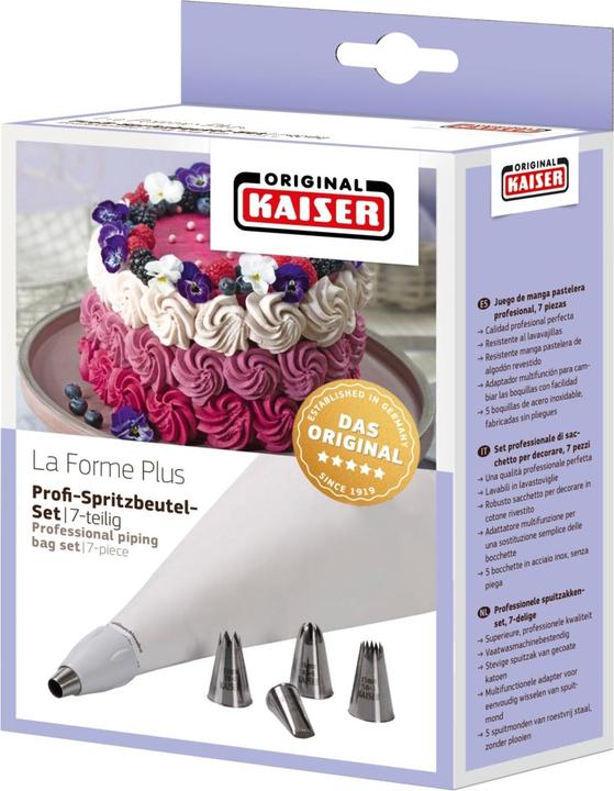 Produktbild Kaiser Profi Spritzbeutel-Set 7-teilig La Forme Plus (Spritzbeutel Set, 500 ml)