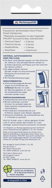 Actual product image dm Dontodent Universal attachment brushes Sonic Pro Clean (3 x)