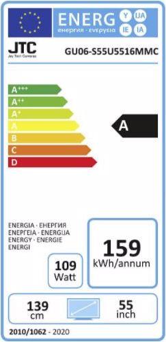 Energy Label JTC U06-S55U5516MMC (55", LED, 4K)