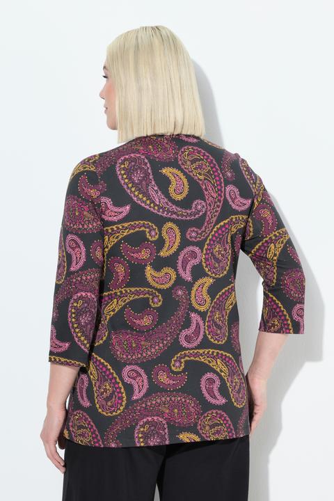 Actual product image Ulla Popken Midnight Paisley Cotton Tee (42, 44)