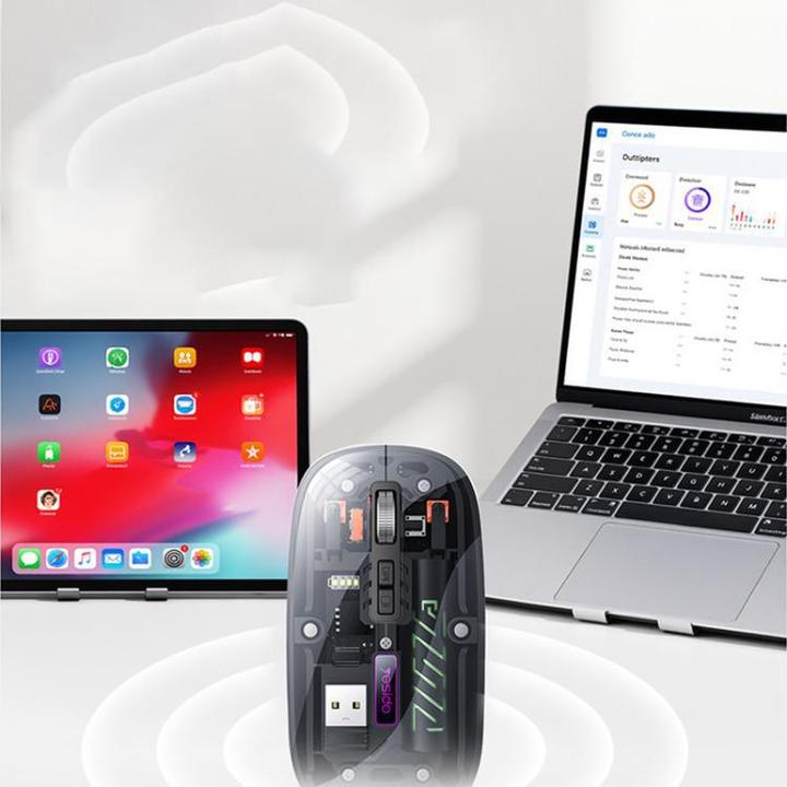 Actual product image Yesido - Wireless Mouse (KB29) - Type-C, BT+ 2.4G Connection, 800/1200/1600DPI, 400mAh - White (Wireless)