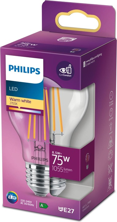 Produktbild Philips Lampe (E27, 8.50 W, 1055 lm, 1 x, E)