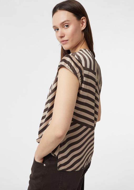 Produktbild Comma Bluse Satinbluse mit Raffung und All-over-Print (42)