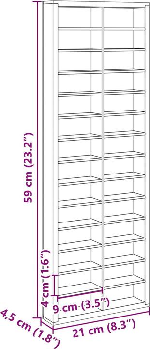Produktbild vidaXL Wanddisplay-Case