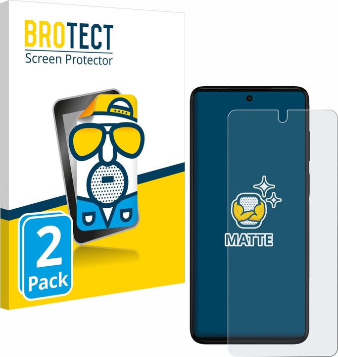 Actual product image BROTECT Anti-glare screen protector matt (2 Piece, Motorola Moto G52)