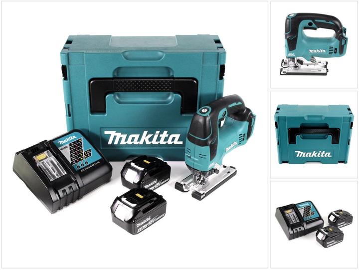 Actual product image Makita DJV 182 RMJ Battery pendulum jigsaw 18V Brushless + 2x battery 4.0Ah + charger + Makpac