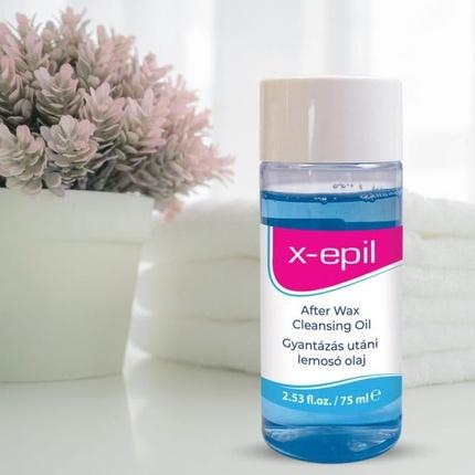 X-epil After-Wax Cleansing Oil 75ml - Effective Wax Residue Remover with Aloe Vera (Reinigungsöl, 75 ml)