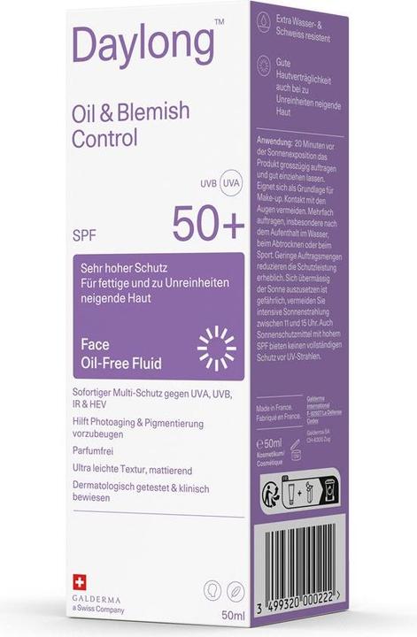 Actual product image Daylong Oil & Blemish Control (Suntan cream, SPF 50+, 50 ml)