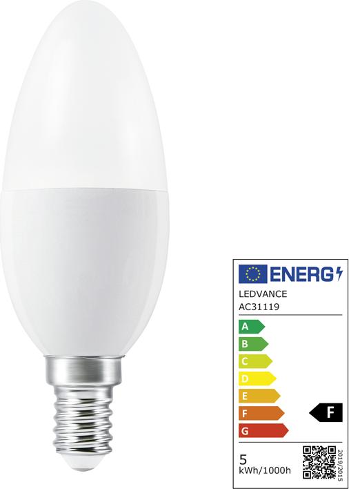 Image du produit Osram Lampes Led Retrofit Rgbw avec télécommande (E14, 40 W, 470 lm, 1 x, F)