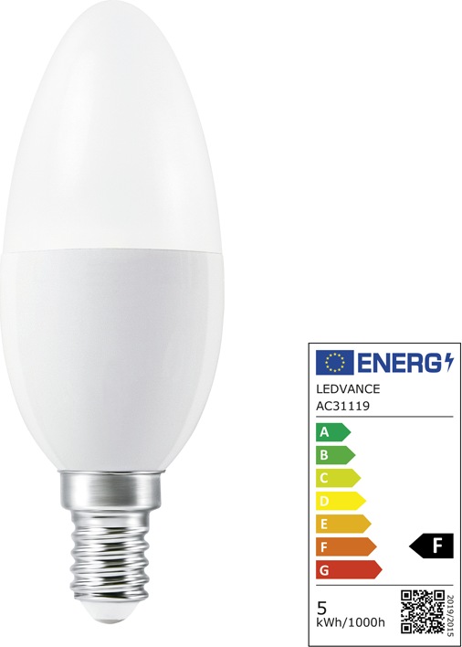 Produktbild Osram Led Retrofit Rgbw Lamps With Remote Control (E14, 40 W, 470 lm, 1 x, F)