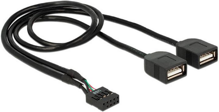 Produktbild Delock Kabel USB 2.0 Typ-A 2 x Buchse auf Pin Header 40 cm (0.40 m, USB 2.0)