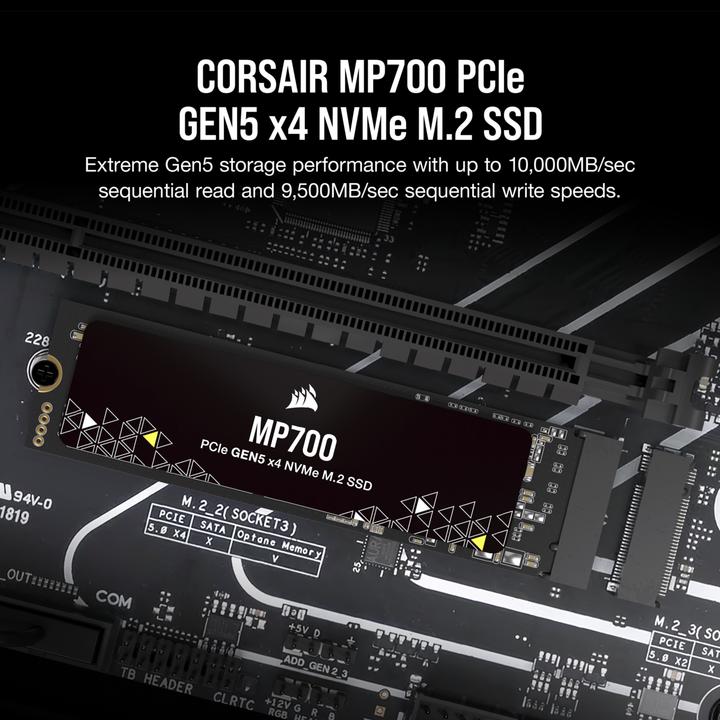 Actual product image Corsair MP700 (1000 GB, M.2 2280)