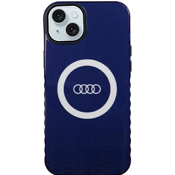 Audi IML Big Logo MagSafe Case iPhone 15 Plus / 14 Plus 6.7" niebieski/navy blue hardcase AU-IMLMIP1 (Apple iPhone 15 Pl...