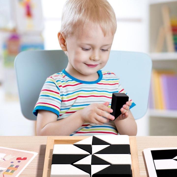 Produktbild Hermex Holz-Puzzle für Kinder Holzblock-Puzzle Lernspielzeug Pädagogisches Spielzeug