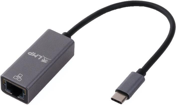 Image du produit LMP Adaptateur USB-C vers Gigabit Ethernet, gris (USB-C, RJ45 (1x))