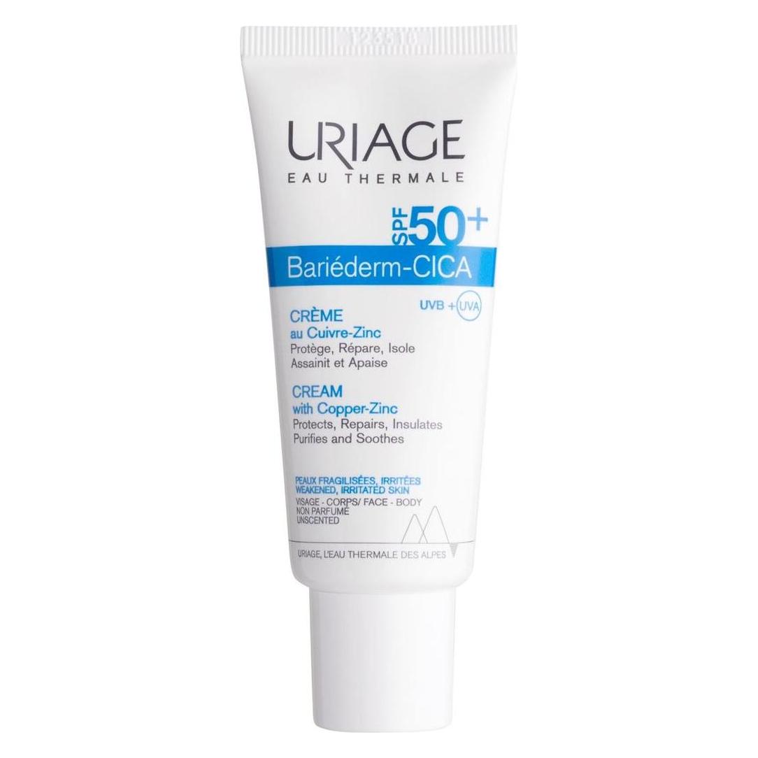 Uriage, Gezichtscrème, Bariéderm Cica Crème SPF50 Crème (40 ml, 24h Crème, Spf 50)