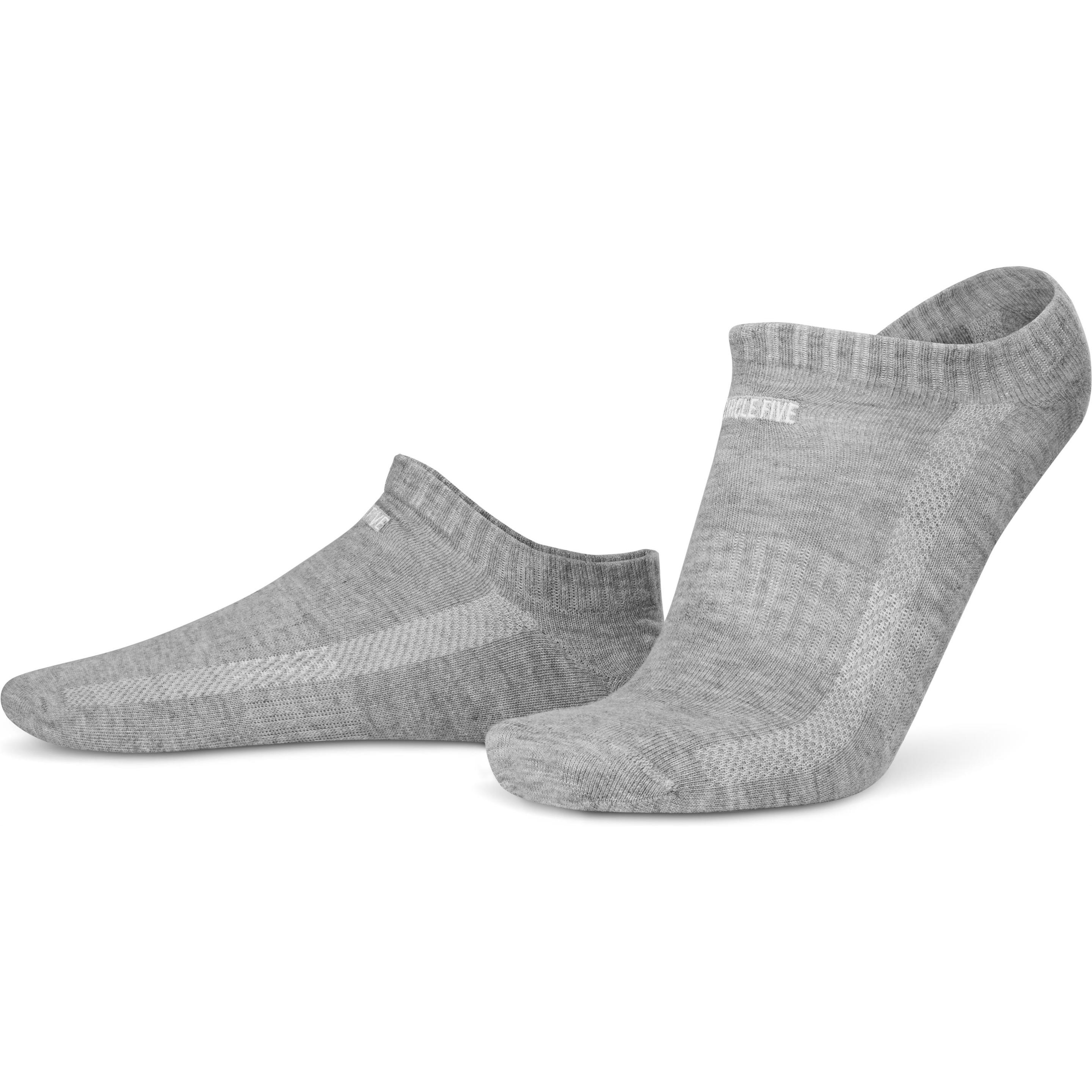 Circle Five, Herren, Socken, 6 Paar Sneaker-Socken mit Silikongrip, Grau, (6er Pack, 47 - 50)