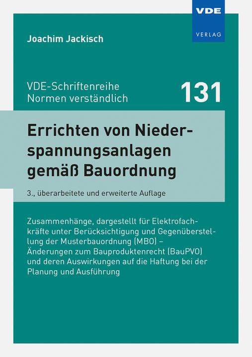 Energie-Label Errichten von Niederspannungsanlagen gemäss Bauordnung (Deutsch, Joachim Jackisch, 2021)