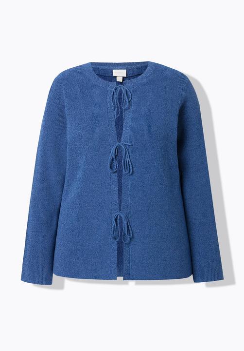 Produktbild Ulla Popken Strickjacke, Schleifenverschluss, Rundhals (60)