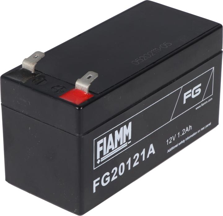 Fiamm FG20121A 12V 1,2Ah Abmessungen 97,0 x 42 x 59,0 mm, 4,8mm Faston Steckkontakte (12 V, 1.20 Ah)