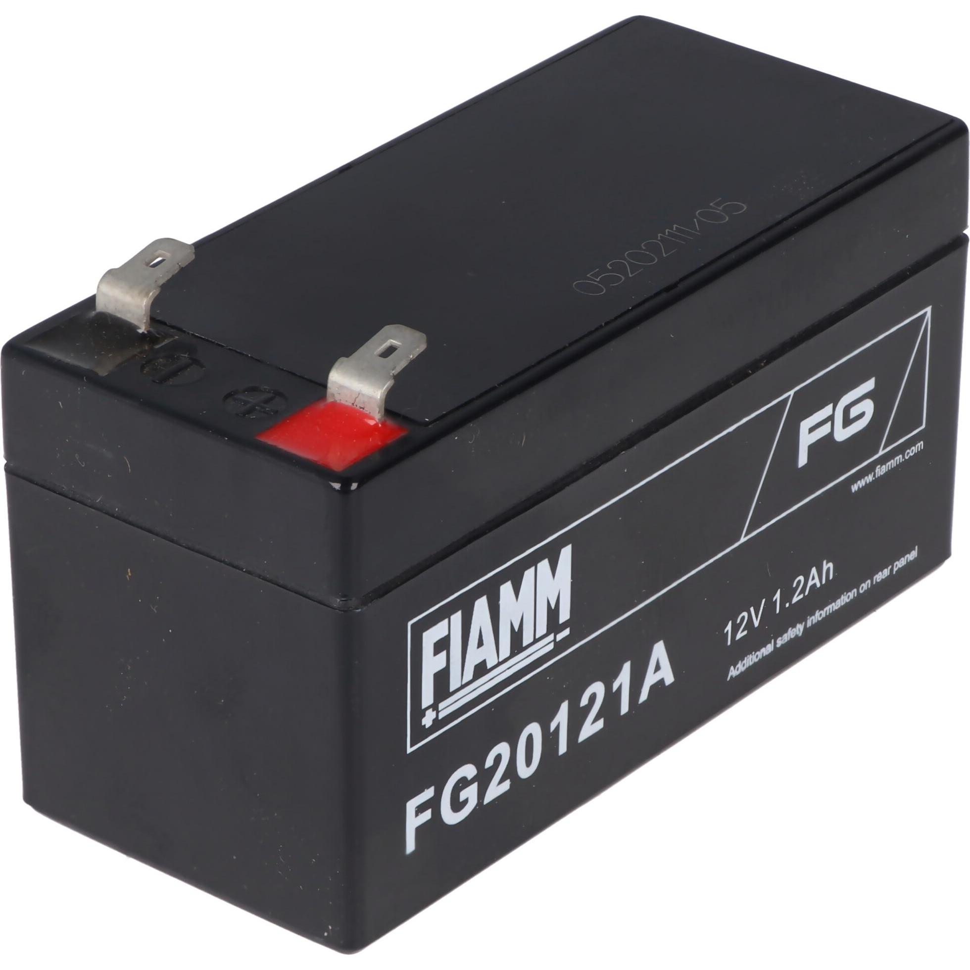 Fiamm, Fahrzeugbatterie, FG20121A 12V 1,2Ah Abmessungen 97,0 x 42 x 59,0 mm, 4,8mm Faston Steckkontakte (12 V, 1.20 Ah)