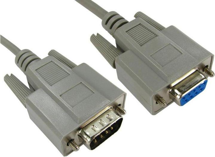 Actual product image RS PRO Male 9 Pin D-sub to Female 9 Pin D-sub Seri (2 m)