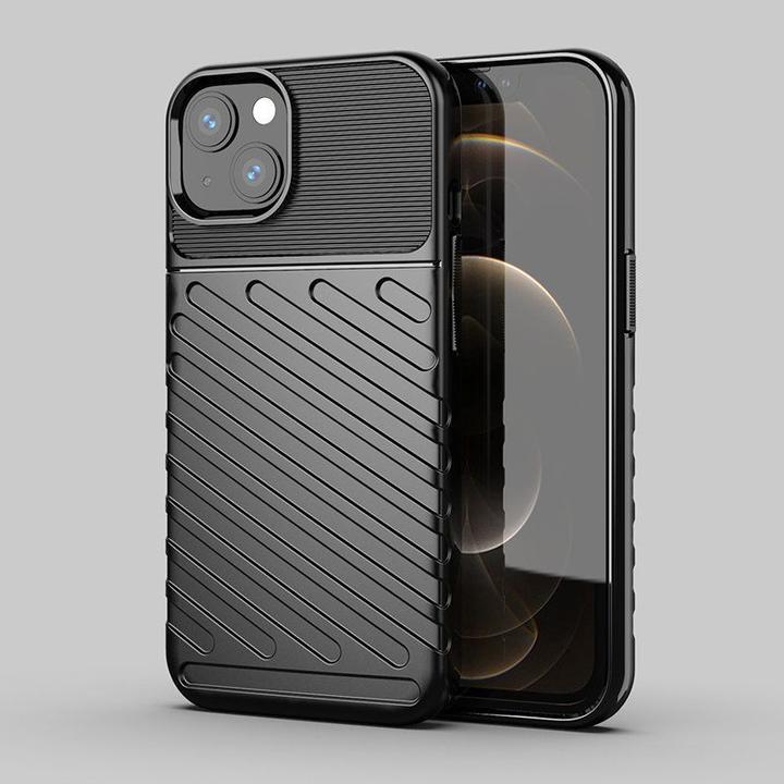 Actual product image Hurtel Thunder Case Flexible Tough Rugged Cover TPU Case for iPhone 13 mini black (Apple iPhone 13 mini)