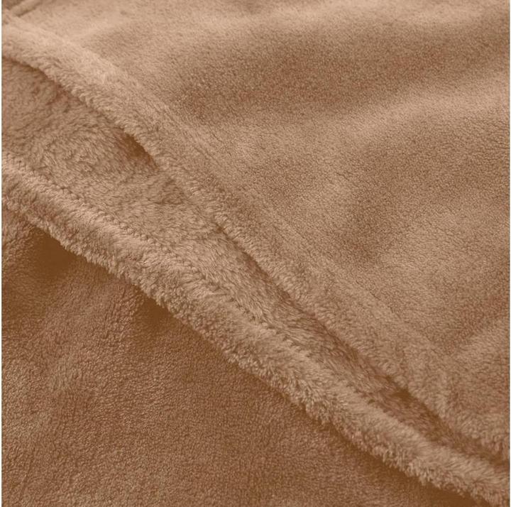 Produktbild Lumaland Kuscheldecke Hellbraun 240 x 220 cm, Material: Fleece (220 x 240 cm)