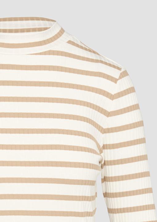 Produktbild S.Oliver T-Shirt Langarmshirt mit Rippstruktur und Stehkragen (46)