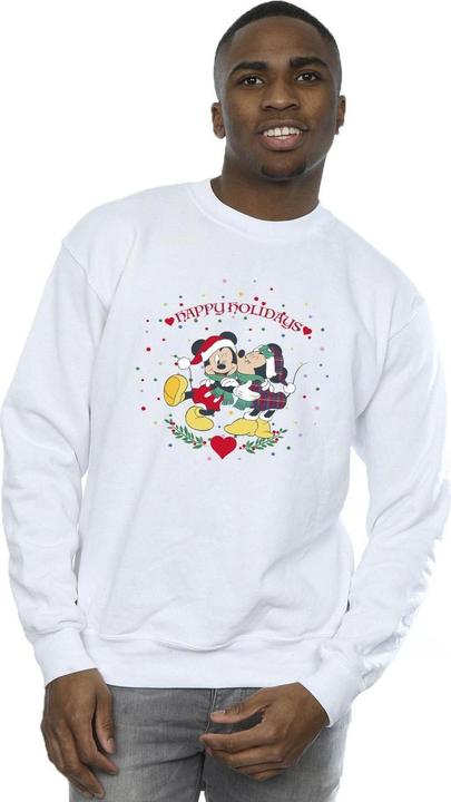Actual product image Disney Mens Mickey Mouse Mickey Minnie Christmas Sweatshirt (5XL)