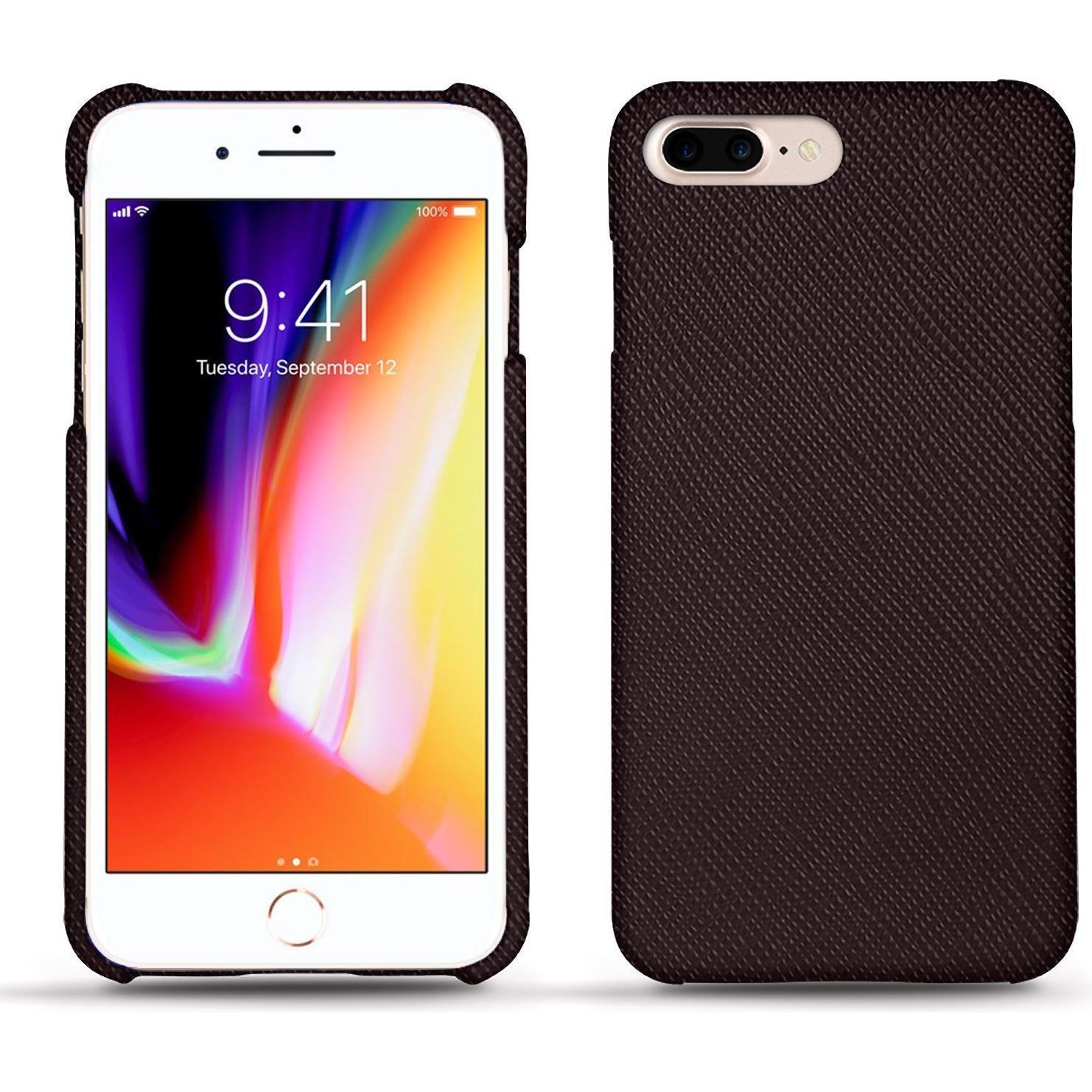 Noreve Lederschutzhülle (Apple iPhone 8 Plus), Smartphone Hülle, Braun